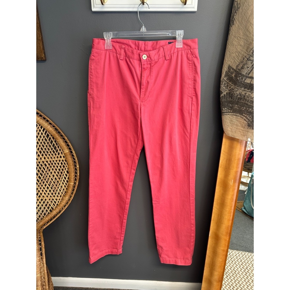 Vineyard Vines Mens 32 X 34 Club Pant Nantucket Red Salmon Casual Chino Preppy‎